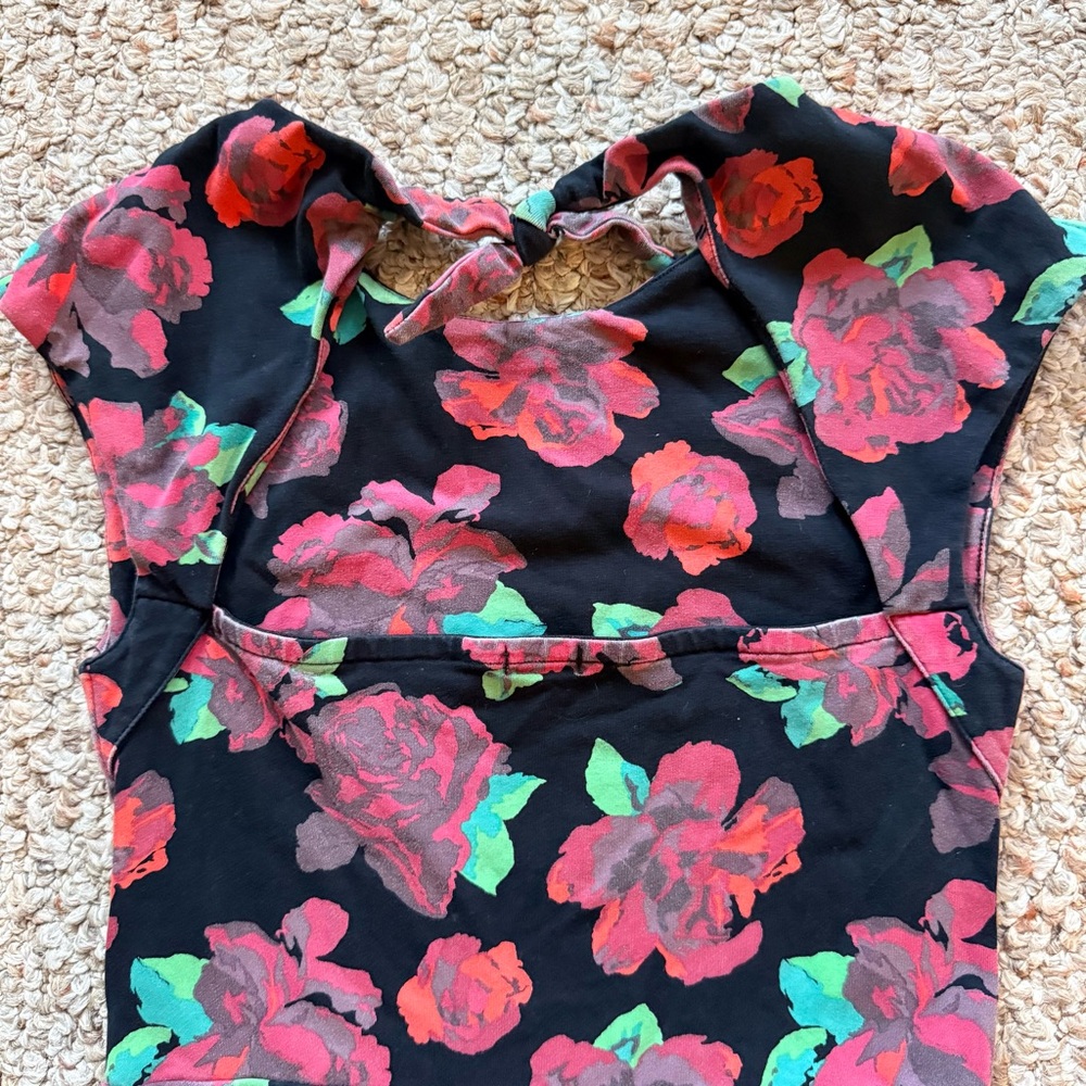 Talula Aritzia Palmetto Mini Skater Dress in Rose Floral Print Size Small - Picture 6 of 8